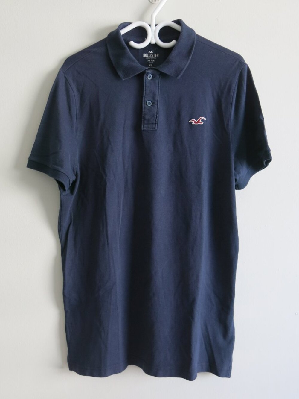 Hollister Epic Flex Stretch Muscle Fit Cotton Blend Short Sleeve Polo Shirt XXL